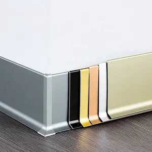 Perfil de azulejo Cubiertas de panel de zócalo de aluminio con acabado natural Zócalo