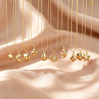 Vente en gros de bijoux minimalistes plaqués or 18 carats, ensemble de colliers avec pendentif en acier inoxydable, nouveaux accessoires de mode pour femmes TGXL13037