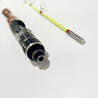Canne à pêche sur glace à action lente en fibre de verre avec poignée en liège de 30-75 cm pour la pêche au bar et à la perche, prix d'usine OEM ODM