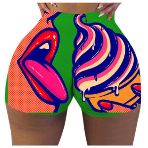 Venta al por mayor Bootylicious Summer Snack Shorts Conjuntos Nuevo Diseño Yoga Shorts Tallas Grandes Mujeres Biker Snack Shorts para Mujeres - Product Image 1