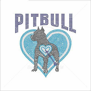 हॉट फिक्स डायमंड के आकार के गैंडा ट्रांसफर बॉक्सर कुत्ते के लिए डिजाइन, पिबुल बुलडॉग के लिए डिजाइन - Product Image 3