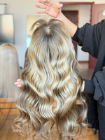 Customized SHY <strong>Best</strong> <strong>Selling</strong> Lace <strong>Topper</strong> With Bangs New Desgin Mini Wig Hairdresser Dyes Balayage Color for Women
