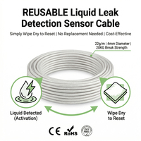 Câble de détection d'eau tressé en ABS compatible IP, détecteur de fuite pour tour de refroidissement et refroidisseur HCL2K, longueur personnalisée