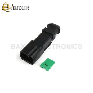 DT04-2P-E008 DT06-2S-E008 Black Color Deutsch Dt Electrical Plug Waterproof Male Connector