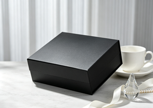 Two-piece Eco-Friendly <b>Recyclable</b> Matte Black Rigid Gift <b>Box</b> Magnetic Closure Made Thick Grey Board Specialty Paper sharp - Product Image 2