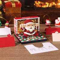 Bloc-notes 3D Calendrier Noël Père Noël Arbre de Noël Train Papeterie Mignonne Décoration de Bureau Cadeau de Noël de Luxe pour Enfants