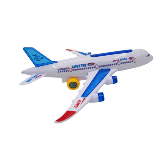 Cheap Price Kids Electric Toy Airplane Flashing Passenger Plane Assemble with LED A380 Airplane Educational Toy