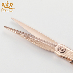 Tijeras profesionales de peluquero para zurdos, de oro rosa, para cortar el pelo - Product Image 5