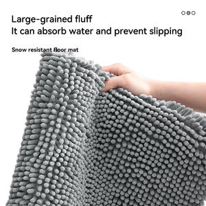 Alfombrilla de barro para puerta de perro y gato de microfibra de alta calidad, alfombrillas de cama de chenilla antideslizantes con fondo de goma, suave y cómodo - Product Image 5