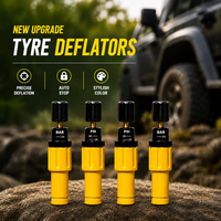 Kit de dégonflage automatique des pneus 4x4 avec manomètre, valves de dégonflage rapide en laiton réglables pour la pression des pneus tout-terrain 4x4