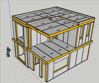 Assemblage facile de villa légère modulaire préfabriquée duplex à deux étages Offre Spéciale de structure métallique de conception moderne de bâtiment en acier de villas