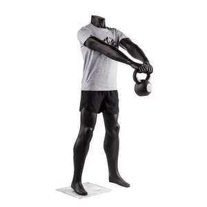 Maniquí Masculino Deportivo Negro de <span class=keywords><strong>Tamaño</strong></span> <span class=keywords><strong>Real</strong></span> para Exhibición de Ropa, con Músculos y Capacidad para Levantar Pesas - Product Image 1