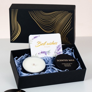 Décoration d'intérieur en gros, boîtes à parfum en métal de luxe, bougies en cire de soja naturelle, ensemble de 2 bougies parfumées, coffret cadeau - Product Image 1