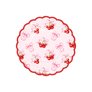 DAMAI - Juego de Platos, Vasos y Servilletas Desechables de Papel con Diseño de Cerezas para Fiestas Infantiles, Decoración para Fiestas de Cumpleaños - Product Image 4