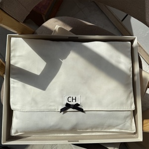 Organic Cotton Natural Color <b>Envelope</b> Bag Logo Screen Printed Recyclable Luxury New Style <b>Gift</b> Bag - Product Image 3