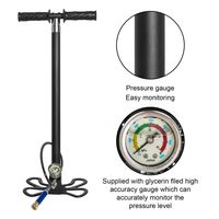 TUXING Meilleure vente, pompe à main domestique PCP, réservoir d'air pour voiture, cylindre de gaz, haute pression 4500 psi, 4 étages, 300 bar, 0,5 L, 0,7 L
