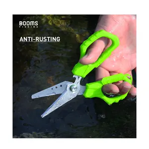 Impugnatura antiscivolo in acciaio inox treccia da pesca lenza taglierina seghettata Clippers carpa S04 pesca forbici strumento da pesca