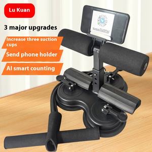 Rouleau abdominal pour assistant assis en acier inoxydable <span class=keywords><strong>de</strong></span> fitness à domicile avec trois ventouses et équipement <span class=keywords><strong>de</strong></span> perte <span class=keywords><strong>de</strong></span> poids à corde <span class=keywords><strong>de</strong></span> traction - Product Image 1