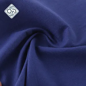 Katun seragam biru laut Twill 80% katun 20% poliester CVC 240gsm kain pakaian kerja