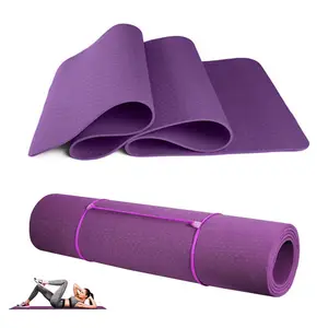 Tapete dobrável para yoga, esteira de yoga personalizada de alta qualidade com 6mm, antiderrapante, esteira de camurça