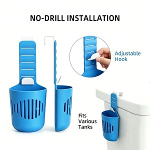 1/2 PCS Support de tablettes en silicone pour réservoir de toilettes, support polyvalent pour nettoyant et désodorisant suspendu pour cuvette de toilettes - Product Image 2