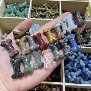Miniaturas de Cristal de 3 cm, Tallados de Cuarzo Rosa Natural, Huesos de Animales Tallados en Cristal, Piedras Preciosas Curativas - Product Image 1