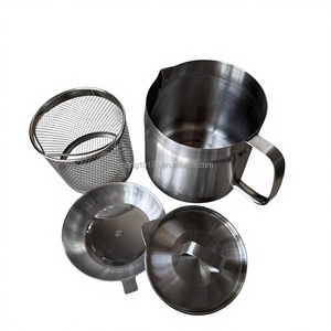 Contenitore per Olio <span class=keywords><strong>in</strong></span> Acciaio Inox 304 - Uso Domestico, Grado Alimentare, con Filtro - Per Friggitrice - Product Image 2