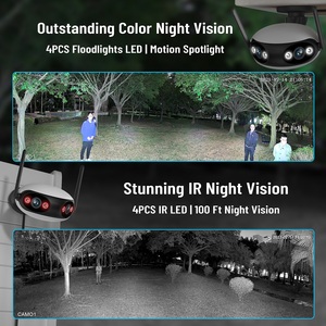 4Mp Dual Lens Super Wide Angle Panoramic Dome Camera Indoor <strong>Binocular</strong> Spotlight Night Vision Motion Detection Wi-Fi Connectivity - Product Image 4