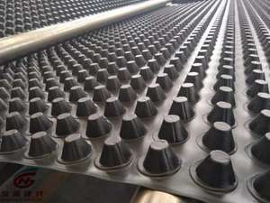 पर्यावरण के अनुकूल निर्माण वाटरप्रूफ प्लास्टिक शीट <span class=keywords><strong>hdpe</strong></span> जल निकासी बोर्ड डिम्पल झिल्ली नाली चटाई - Product Image 2