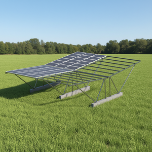 Système de carport solaire commercial, structure en aluminium anodisé, montage photovoltaïque double rangée pour auvent et abri de stationnement extérieur - Product Image 1