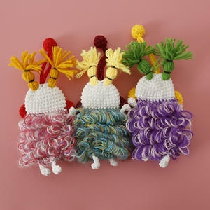 Porte-clés en crochet en forme de bouche de saucisse, nouveau design, porte-clés tricoté fait à la main, porte-clés tricoté, sac de protection pour clés, mignon - Product Image 2