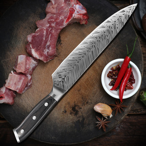 Ensemble de couteaux de cuisine ambidextres Waikin faits à la main en acier inoxydable 4Cr13, 10 pièces, Pakkawood, Chef, Utilitaire, Désosseur, Nakiri, <span class=keywords><strong>Kiritsuke</strong></span> - Product Image 2
