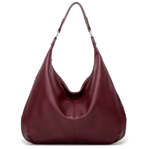 Bolso de Hombro de Moda para Mujer, Personalizado de Fábrica, de Cuero Vegano PU, Estilo Retro, con Cierre de Cremallera, Impermeable, Tipo Hobo Coreano - Product Image 1