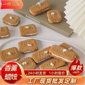 <b>Biscuit</b> Candle Sweet Cookies Scented Soy Wax Novelty Candles Home Decor <b>Gift</b> - Product Image 4