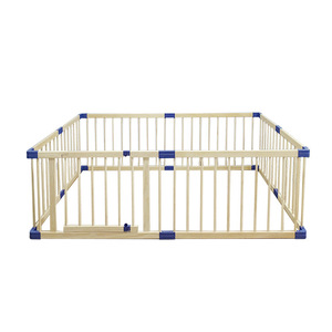 Parc de jeu moderne et sûr pour bébé, pliable, en bois massif, en PP biodégradable, clôture de sécurité écologique, montage facile pour chambre et salon - Product Image 2