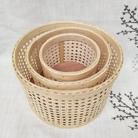 HOT Rattan Craft Fruitmand Bloemenmand Rattan dienblad