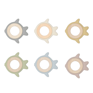 Première main gomme douloureuse soulager bébé jouets de dentition de qualité alimentaire Silicone bois anneau molaire sensoriel anneau de dentition bébé sucette - Product Image 2