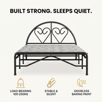 Base de Cama de Hierro Forjado Especial para Hotel, Resistente, Estable, Silenciosa, Fácil de Limpiar, Plataforma Metálica Duradera para Habitación de Huéspedes