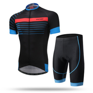 Custom Sublimation Print Breathable <b>Short</b> Sleeve <b>Cycling</b> Jersey with Full Zipper Black <b>Padded</b> Bib <b>Shorts</b> Wide Straps Plus Size - Product Image 4