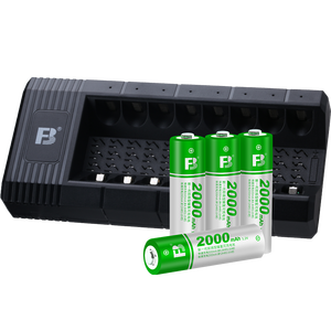 Cargador de Cámara de 4 Ranuras para Baterías <span class=keywords><strong>Recargables</strong></span> FB C61 AA2000 4 Brand 2000mAh 1.2V <span class=keywords><strong>AA</strong></span> LR6 No.5 NIMH 1.2v - Product Image 5