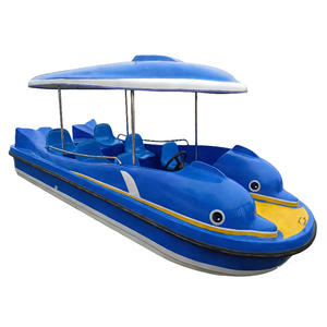 Bote Eléctrico de 6 Personas con Forma de Delfín para Niños y Adultos, Bote de Pedales de Fibra de Vidrio y Acero para Parques Acuáticos/Resortes/Comerciales - Product Image 1