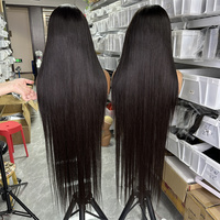 Perruque Lace HD GL 40 pouces, lisse comme un bâton, sans colle, en cheveux vietnamiens bruts, pré-épilée, naturelle, en cheveux humains Remy, Lace Front