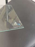 Miroir de douche sans cadre en verre trempé argenté et aluminium avec bord biseauté poli