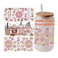 Autocollants UV DTF 16OZ pour tasses, designs personnalisés avec citations religieuses, autocollants UV DTF, décalcomanies pour mugs, autocollants pour porte-clés, enveloppes pour stylos, autocollant UV DTF