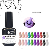 Gel Craquelé DIY pour French Manucure, Effet Craquelure Liquide, Gel UV, Formule de Couleur Ajustable, Texture Craquelée Unique, Flacon Artistique