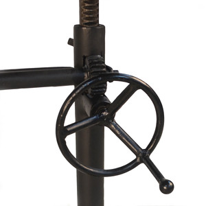 HMS 48 \ "tavolo da pranzo con Base a cavalletto in legno massello e ferro in marrone e nero, eleganti e durevoli mobili da cucina - Product Image 6