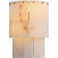 Lampes murales LED modernes en marbre et cuivre de style espagnol, blanc chaud, à intensité variable, encastrées pour la maison, l'hôtel, le restaurant, le salon