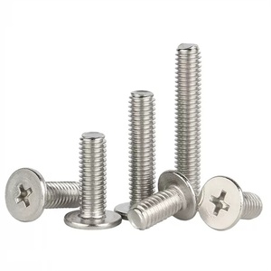 Vis à tête ultra plate de 2 mm, vis à tête cruciforme noires, M3 x 5 mm, M4, M6 - Product Image 1