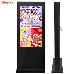 Aiyos 65 inç dış ortam özel 65 ''havaalanları için akıllı dijital Totem: bölünmüş ekran & 2500cd/m² parlaklık FHD - Product Image 1