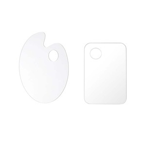 LISI Mini 10x15cm Acrylique Transparent Aquarelle <span class=keywords><strong>Gouache</strong></span> <span class=keywords><strong>Palette</strong></span> de Peinture Trou de Pouce Ovale Carré <span class=keywords><strong>Palette</strong></span> de Peinture - Product Image 1